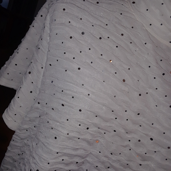 Size Xlarge sparkly sequence the chiffon TanJay blouse shirt - Picture 6 of 16